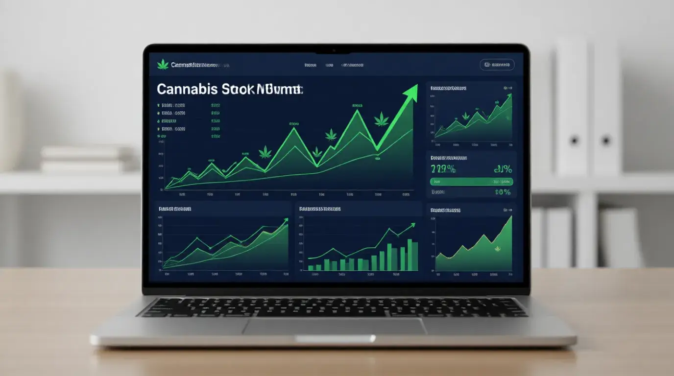 5starsstocks.com cannabis investing dashboard showing stock performance charts and analysis