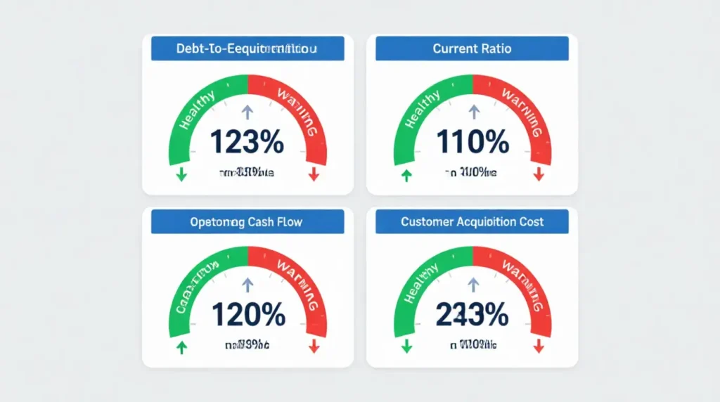 Financial health indicators chart for cannabis stock evaluation and investment decisions