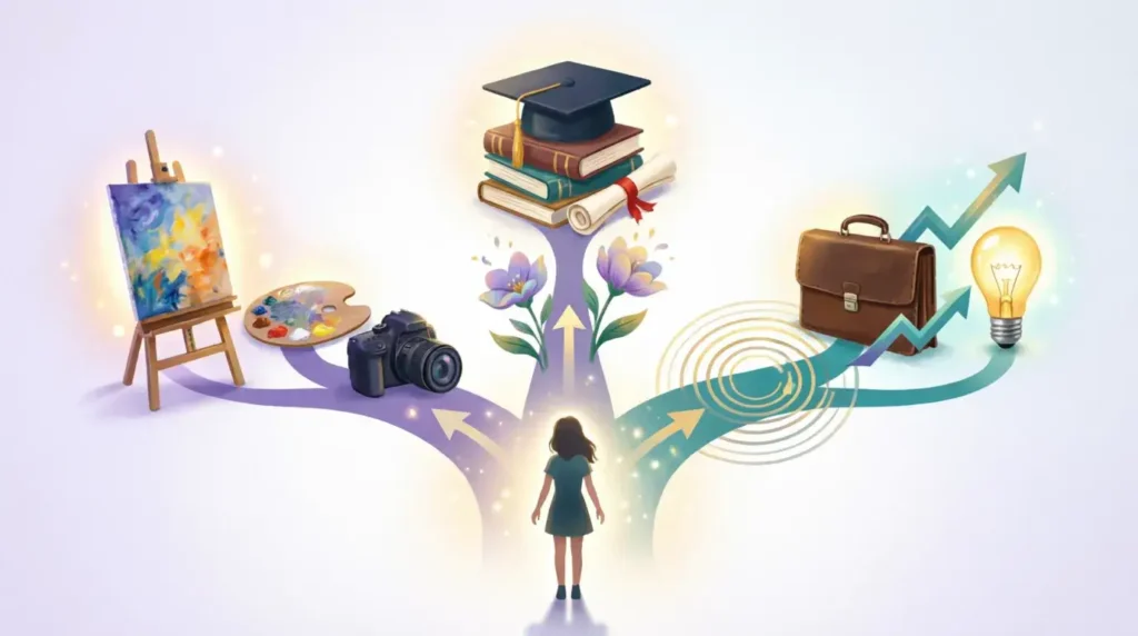 Future career paths opportunities education entrepreneurship creativity young woman 2025