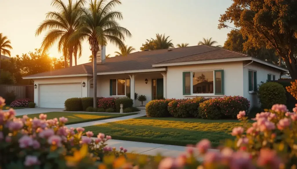 Quiet suburban California home representing Paula Profit's private and grounded life away from Hollywood